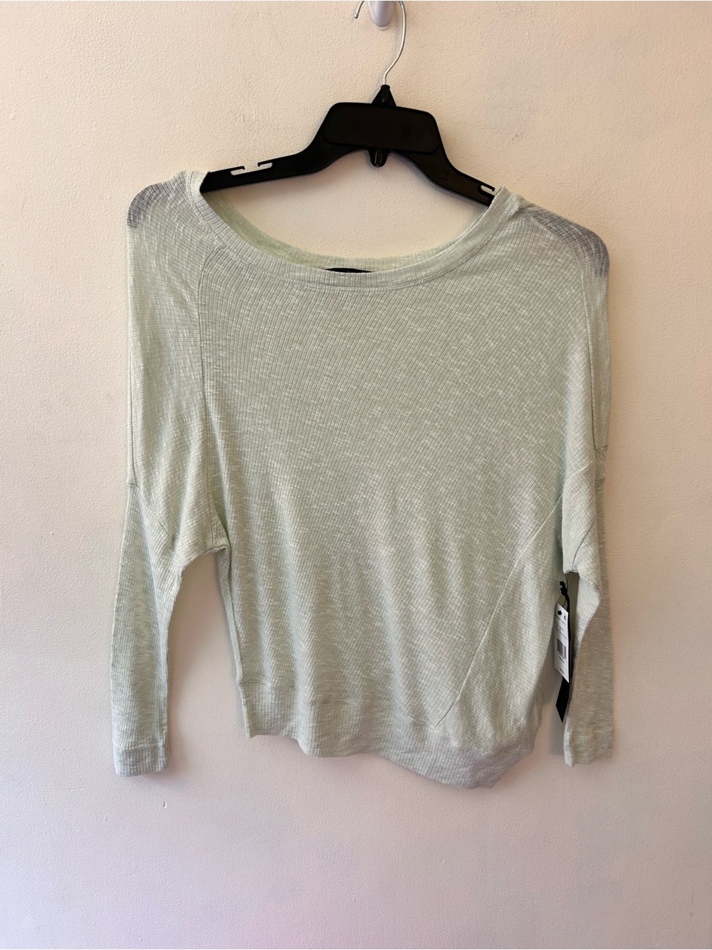 Black Tape light green dolman sleeve ribbed top size XS